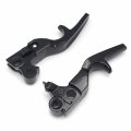 Httmt- Black Skull Shorty Brake Clutch Levers Compatible With 96-03 Xl 96-12 Softail 96-07 Touring P N Mt241-021sts-gbk