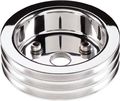 81320 Polished 3 Groove Water Pump Lower Pulley For Small Block Chevy Machined Metal Alloy Automotive Power 
