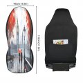 Yettasbin Paris Eiffel Tower Front Car Seat Cover Non-slip Stain Water Resistant Breathable Protector Universal Fits Suv Auto