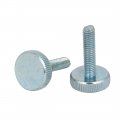 Uxcell M6x25mm Knurled Head Flat Point Fully Threaded Thumb Screws Fastener 8pcs