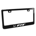 Honda Fit Black Real 3k Carbon Fiber Finish Abs Plastic License Plate Frame