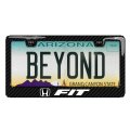 Honda Fit Black Real 3k Carbon Fiber Finish Abs Plastic License Plate Frame