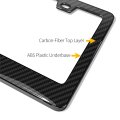 Honda Fit Black Real 3k Carbon Fiber Finish Abs Plastic License Plate Frame