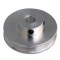 Cnbtr 8mm Fixed Bore Single Groove Pulley Wheel Silver Aluminum Alloy 41x16x8mm For Motor Shaft 3-5mm Pu Round Belts 