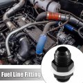 X Autohaux 2pcs Car Male An10 10an To Flare Hose Reducer Fuel Line Fitting Adapter Oil Cooler Bulkhead Aluminum Alloy Black