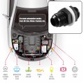 X Autohaux 2pcs Car Male An10 10an To Flare Hose Reducer Fuel Line Fitting Adapter Oil Cooler Bulkhead Aluminum Alloy Black
