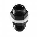 X Autohaux 2pcs Car Male An10 10an To Flare Hose Reducer Fuel Line Fitting Adapter Oil Cooler Bulkhead Aluminum Alloy Black