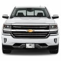Ipick Image Made For Chevrolet Silverado Black Bowtie 3d Dual Logo Mirror Chrome Stainless Steel License Plate