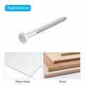 Uxcell Hex Head Lag Screws Bolts 25pcs 1 4 X 3 304 Stainless Steel Partial Thread Wood