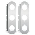 1 Pair 14 In Front Watermelon Air Cleaner Light Bar Brackets For Peterbilt Kenworth Freightliner 304 Stainless Steel 3 Cut Outs 