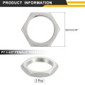 3pcs Cast Pipe Fitting Hex Locknut 304 Stainless Steel Lock Nut Pt 1-1 2 Female Thread For Plumbing Fixed Water Broom And
