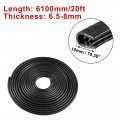 X Autohaux Car Door Edge Protective Sealing Strip Gap Range 3 64 To 1 4 U Shape Channel Rubber Automotive Weather Stripping 6
