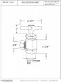 Westbrass D103x-01 Cross Handle Angle Stop Shut Off Valve 1 2-inch Ips Inlet With 3 8-inch Compression Outlet Pvd Polished
