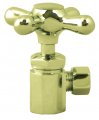 Westbrass D103x-01 Cross Handle Angle Stop Shut Off Valve 1 2-inch Ips Inlet With 3 8-inch Compression Outlet Pvd Polished 