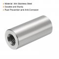 Uxcell 5pcs M8 Round Connector Nuts 304 Stainless Steel Coupling 35mm 1 38 Length Sleeve Rod Bar Stud Nut For Bracket