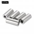 Uxcell 5pcs M8 Round Connector Nuts 304 Stainless Steel Coupling 35mm 1 38 Length Sleeve Rod Bar Stud Nut For Bracket