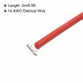 Uxcell Silicone Wire 14awg 14 Gauge Flexible Tinned Copper Electrical Red 2m 6 5ft For Car Audio Automotive Wiring Pv Trailer