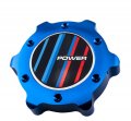 Vms Racing Blue Oil Cap Power Bbrt Emblem In Billet Aluminum Compatible With E34 E39 E53 E60 E61 M5 X5 Sav 525i 525xi 528i 530i
