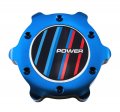 Vms Racing Blue Oil Cap Power Bbrt Emblem In Billet Aluminum Compatible With E34 E39 E53 E60 E61 M5 X5 Sav 525i 525xi 528i 530i