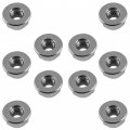 Caltric 10x Flanged Nylok Nut Compatible With Polaris 754-21-53 1 4-20