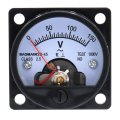 Baomain Analog Dial Panel Meter Voltmeter Gauge So-45 Ac 0-150v Round Black