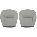 Front Driver And Passenger Side Bottom Replacement Perforated Seat Covers Gray Microfiber Leather For Lexus Es300 Es330 2002 