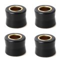 4pcs 12mm Rear Shock Absorbing Suspension Bushing Set Rubber Material For Most Motorcycles Scooter Atv Utv Go Kart Black Color 