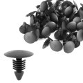 40pcs 7mm Hole Dia Plastic Bolt Rivets Fastener Mudguard Bumper Retainer Clips Black For Gm 