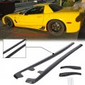 Kuafu Replacement Rocker Panels Guard Side Skirts Extension Compatible With 2005-2013 Chevy Corvette C6 Wide Body Models Zr1