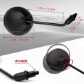 Minho Rearview Mirrors X War Police 10mm Bolt For Honda Msx125 Grom 2014-2022 Black Round Cmx 300 500 Rebel 2017-2022 Motocycle