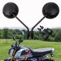 Minho Rearview Mirrors X War Police 10mm Bolt For Honda Msx125 Grom 2014-2022 Black Round Cmx 300 500 Rebel 2017-2022 Motocycle