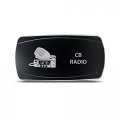 Ch4x4 Rocker Switch Cb Radio Symbol Horizontal Green Led