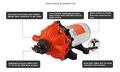 Seaflo 12v 5 Gpm 60 Psi Water Diaphragm Pressure Pump 