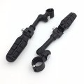 Smt-black Long Angled Adjustable Highway Peg Mounting Kit With Footpeg Foot Rest For V-star Roadstar Suzuki Boulevard 1-1 4 