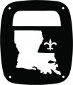 Jeeptails State Of Louisiana Tail Lamp Light Covers For Jeep Cj Or Yj And Tj Wranglers Black Set 2 