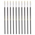Paint Brushes Flat Edge 0 28 Width 08 Thick Bristle With Wood Handle For Painting Applying Adhesive 10pcs 