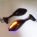 Smt- Blue Led Turn Signal Mirror Smoke Compatible With Cbr900 Hayabusa Katana R6 R1 B07mdyjrly