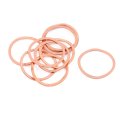 10pcs 32mm X 27mm 1mm Flat Ring Copper Crush Washer Sealing Gasket Fastener 