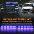 Xridonsen 2x 17 Inch Blue Emergency Lights Bar 40 Led Dash Strobe Interior Front Rear Windshield Safety Flashing Warning Hazard