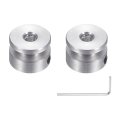 2pcs Single Groove Pulley 5mm Fixed Bore 16mm Outer Diameter Aluminum Alloy Mechanical Belt With Hex Wrench For 4mm Pu Round 