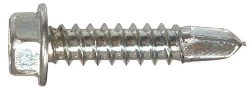 Hex Washer Head Self Drilling Screws 10 X 1 25 In Carbon Steel Zinc Silver Model 35160 50 Pack