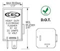 Cec Industries Ef42 Electronic Turn Signal Flasher Relay 2 Prongs 12 Volts 