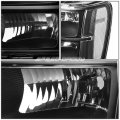 Black Housing Clear Corner Headlight Head Lamps Tool Kit Compatible With Gmc Sierra 1500 2500hd 3500 Hd 07-14