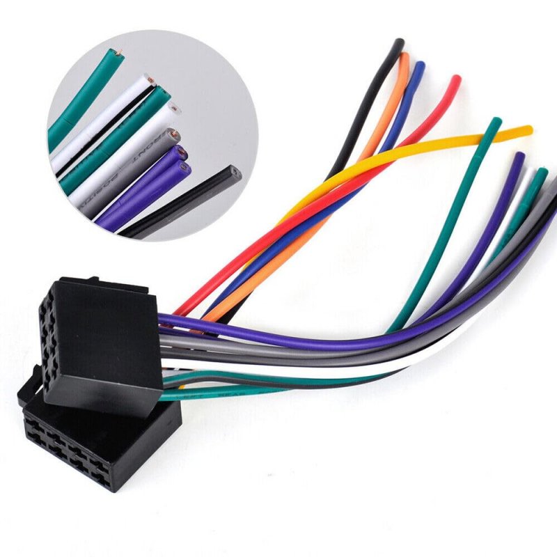 Universal Iso Wire Harness Adapter Connector Cable Fit For Car Stereo System 4pcs