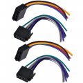 Universal Iso Wire Harness Adapter Connector Cable Fit For Car Stereo System 4pcs