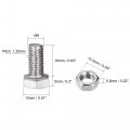 Uxcell M8 X 16mm Hex Head Screws Bolts Nuts Flat Lock Washers Kits 304 Stainless Steel Fully Thread Hexagon 4 Sets