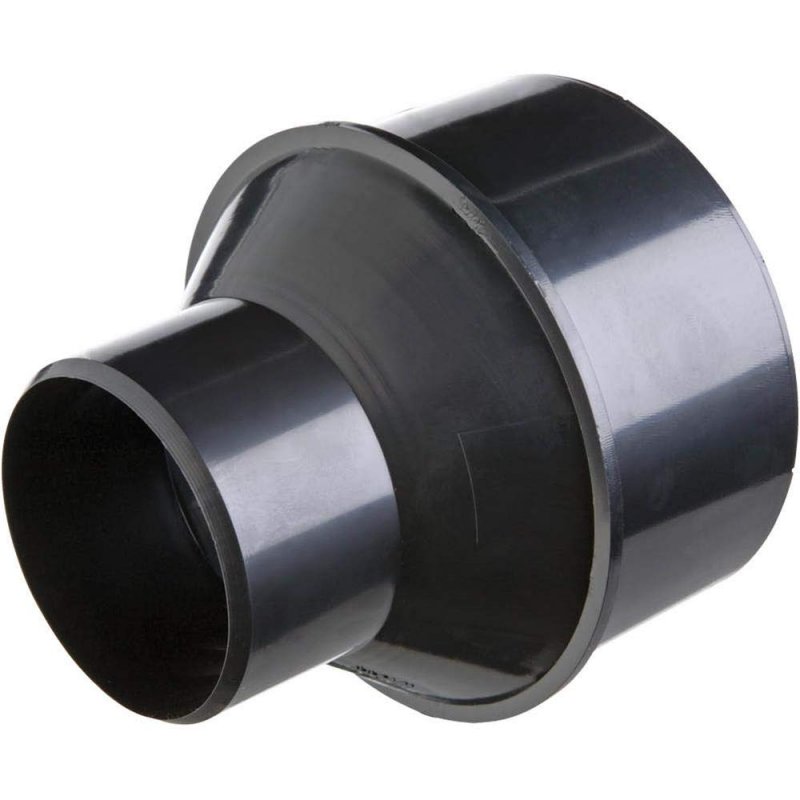 W1044 4 In To 2 5 Reducer Black Plastic Dust Collection Adapter For Shop Vacuum Hose