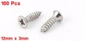 Uxcell Stainless Steel Flat Head Phillips Self-tapping Screw 12mmx3mm 100pcs