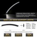 Vipmotoz Full Led Strip Front Side Marker Lights Fender Parking Lamps Compatible With 2014-2018 Bmw F15 F85 X5 Chrome Housing