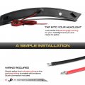 Vipmotoz Full Led Strip Front Side Marker Lights Fender Parking Lamps Compatible With 2014-2018 Bmw F15 F85 X5 Chrome Housing